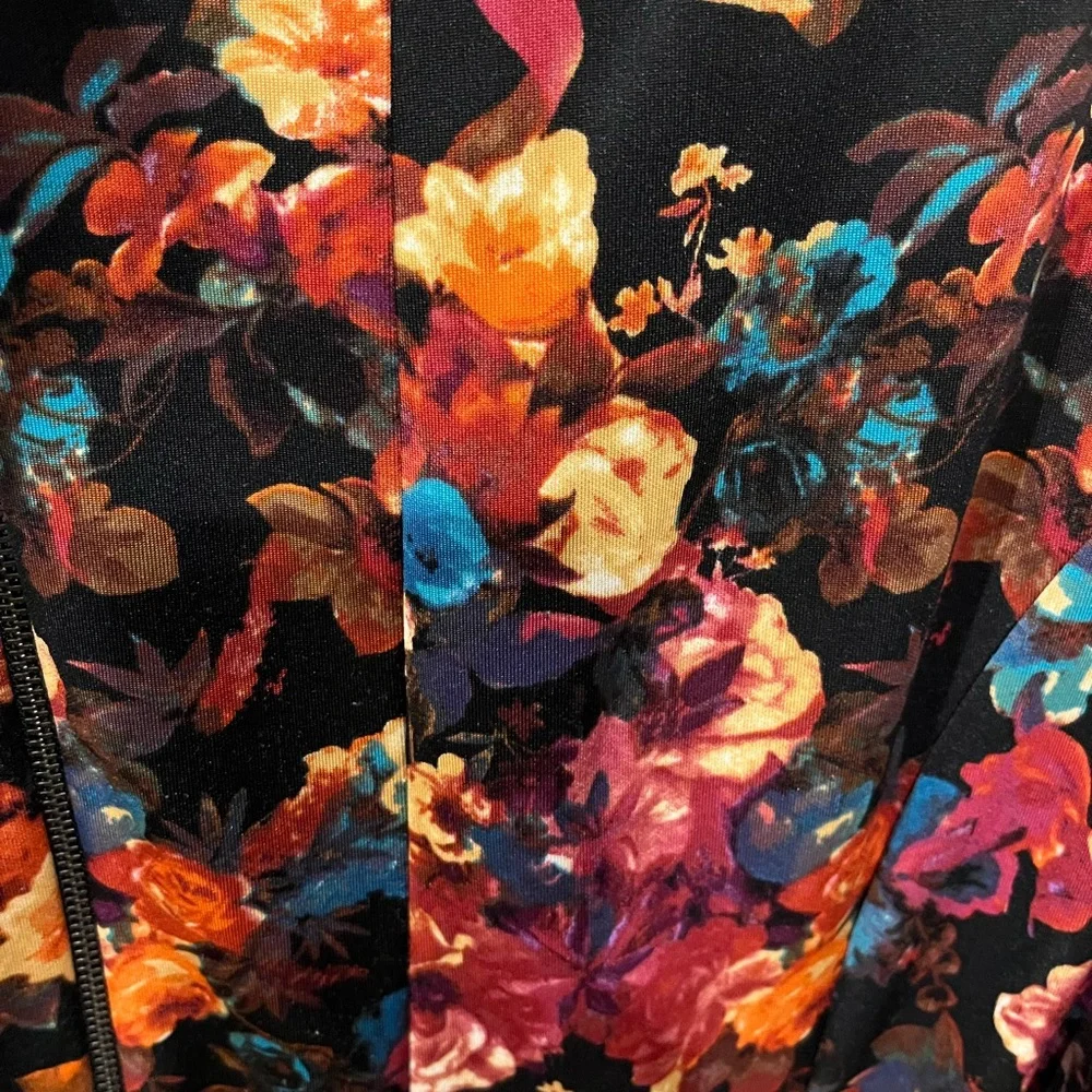 Cottagecore Boho Multicolor Floral Midi Scuba Dress by Gabbye Skye - Size 20 - Picture 4 of 6